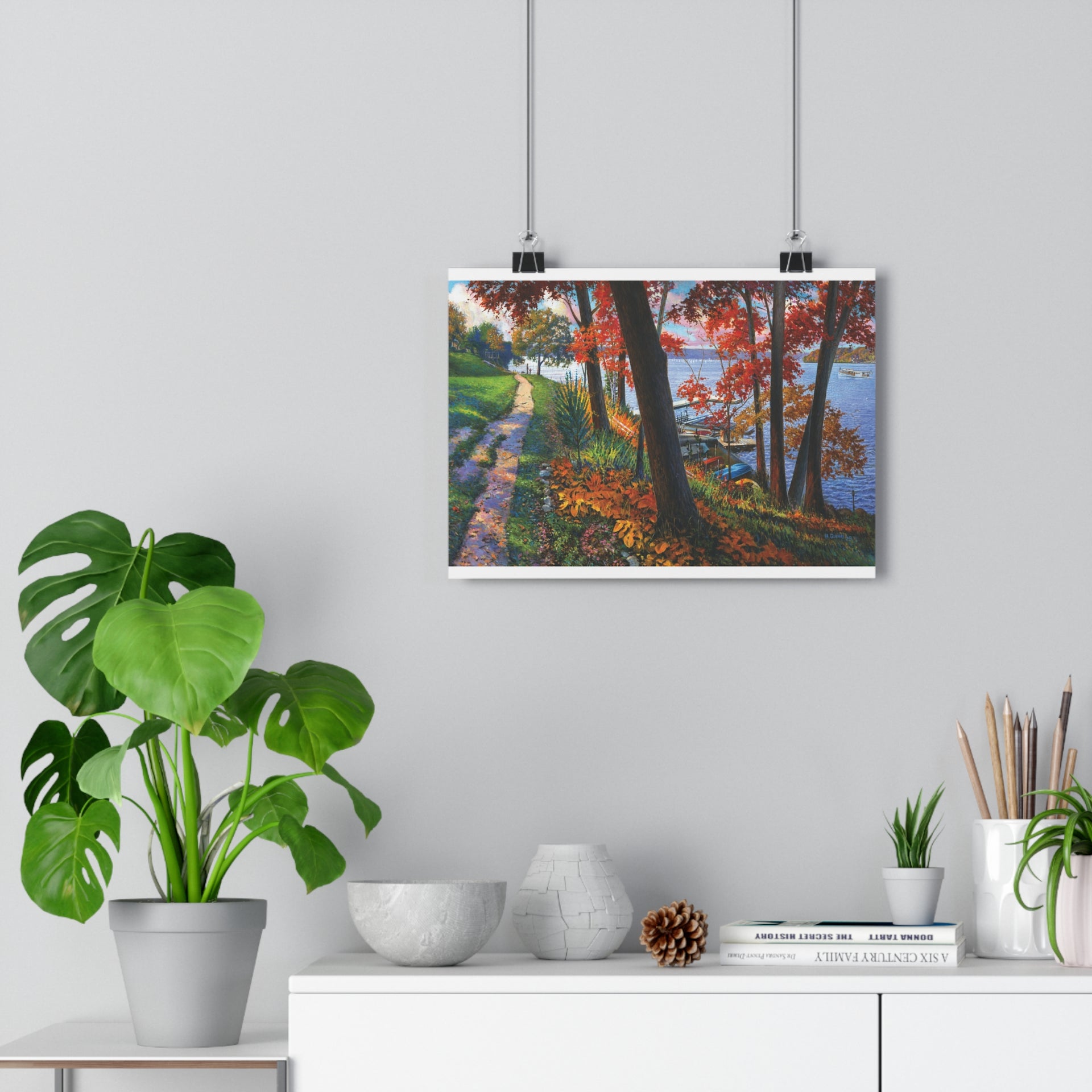Cedar Point Lakeshore Path Giclée Art Print, Williams, Bay, WI