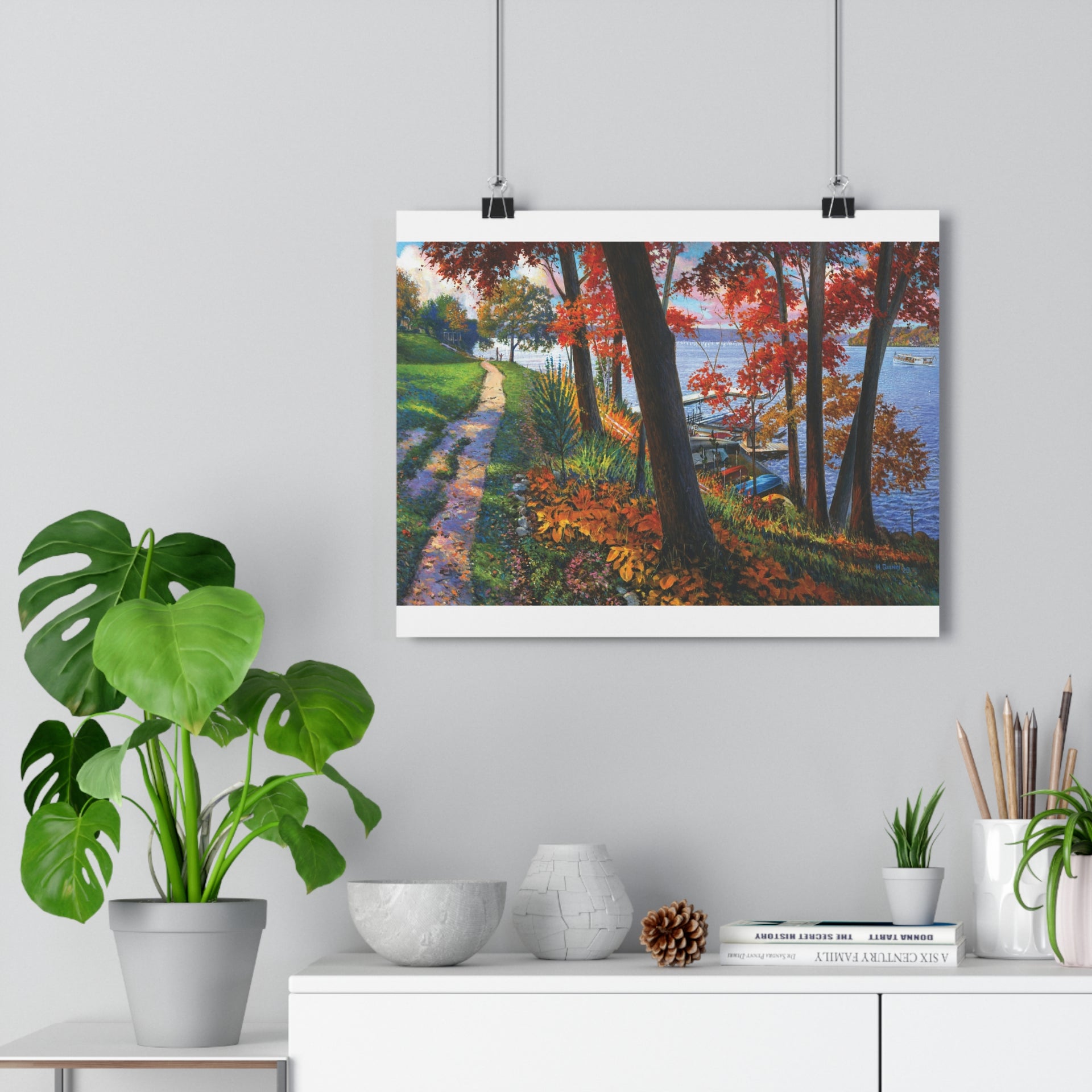 Cedar Point Lakeshore Path Giclée Art Print, Williams, Bay, WI